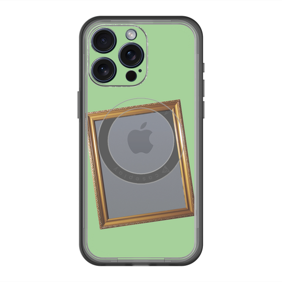 スリムプロテクションプレミアムケース with MagSafe［ Photo Frame - Light Green ］