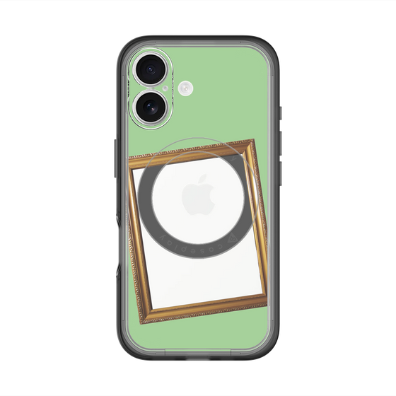 スリムプロテクションプレミアムケース with MagSafe［ Photo Frame - Light Green ］
