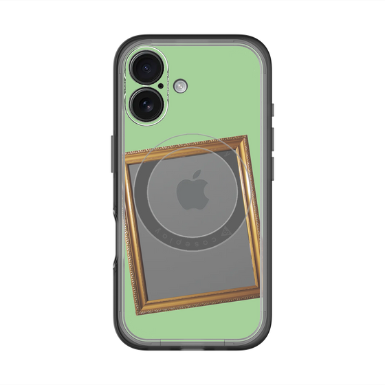 スリムプロテクションプレミアムケース with MagSafe［ Photo Frame - Light Green ］