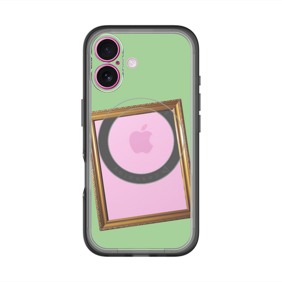 スリムプロテクションプレミアムケース with MagSafe［ Photo Frame - Light Green ］