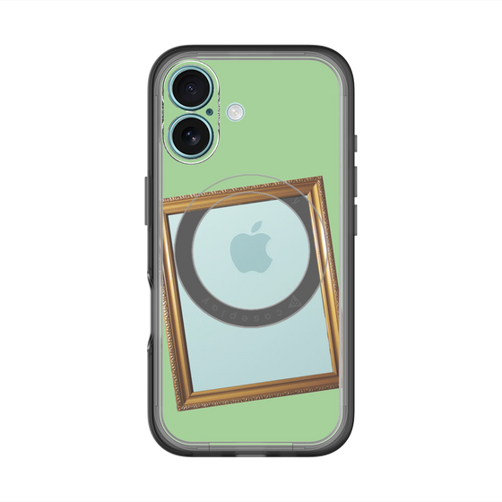 スリムプロテクションプレミアムケース with MagSafe［ Photo Frame - Light Green ］