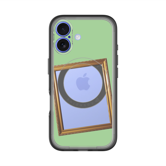 スリムプロテクションプレミアムケース with MagSafe［ Photo Frame - Light Green ］