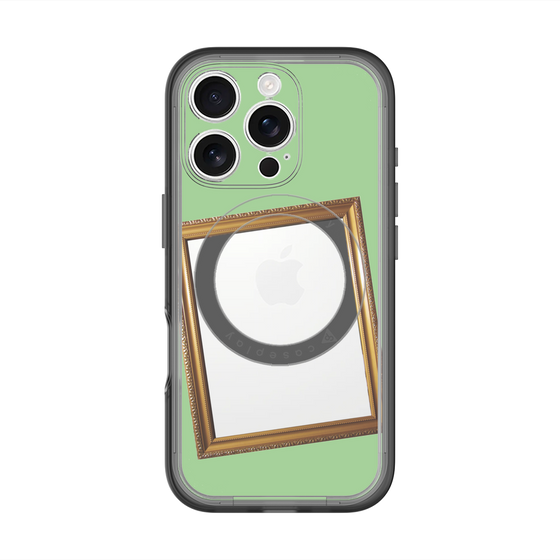 スリムプロテクションプレミアムケース with MagSafe［ Photo Frame - Light Green ］