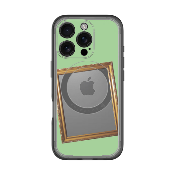 スリムプロテクションプレミアムケース with MagSafe［ Photo Frame - Light Green ］