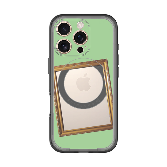 スリムプロテクションプレミアムケース with MagSafe［ Photo Frame - Light Green ］
