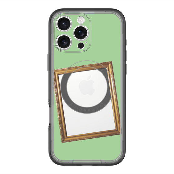スリムプロテクションプレミアムケース with MagSafe［ Photo Frame - Light Green ］