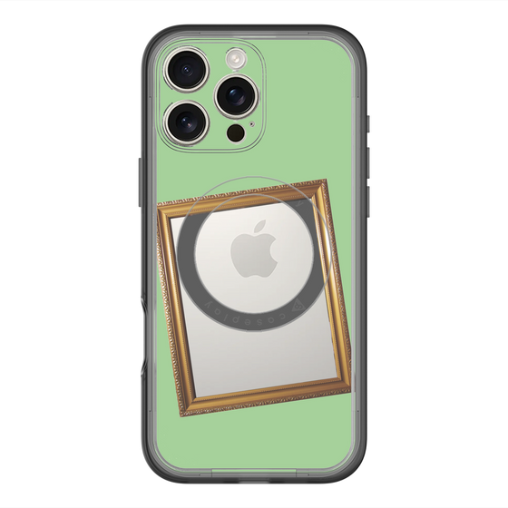 スリムプロテクションプレミアムケース with MagSafe［ Photo Frame - Light Green ］