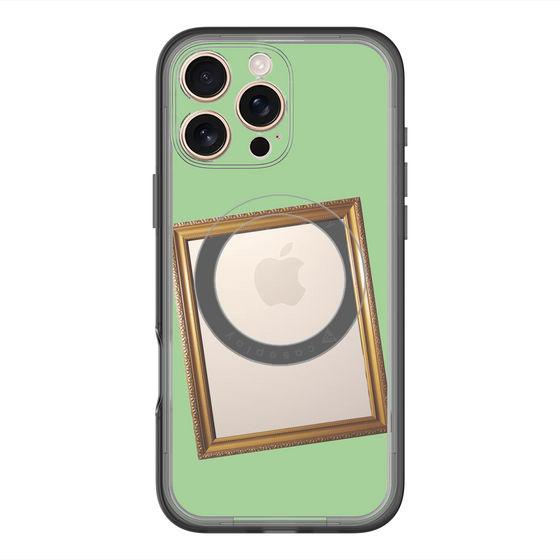 スリムプロテクションプレミアムケース with MagSafe［ Photo Frame - Light Green ］