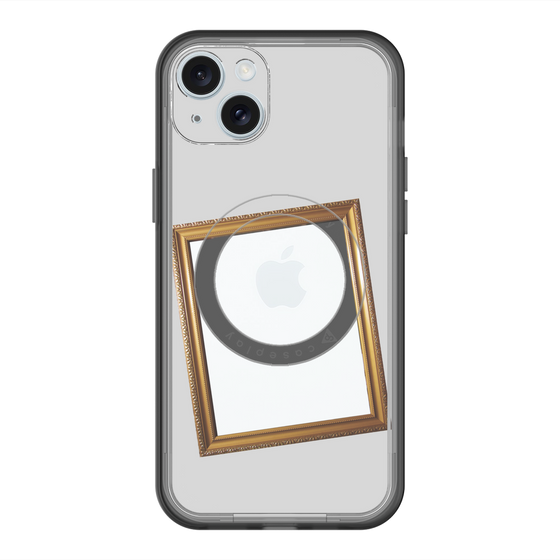 スリムプロテクションプレミアムケース with MagSafe［ Photo Frame - Light Gray ］