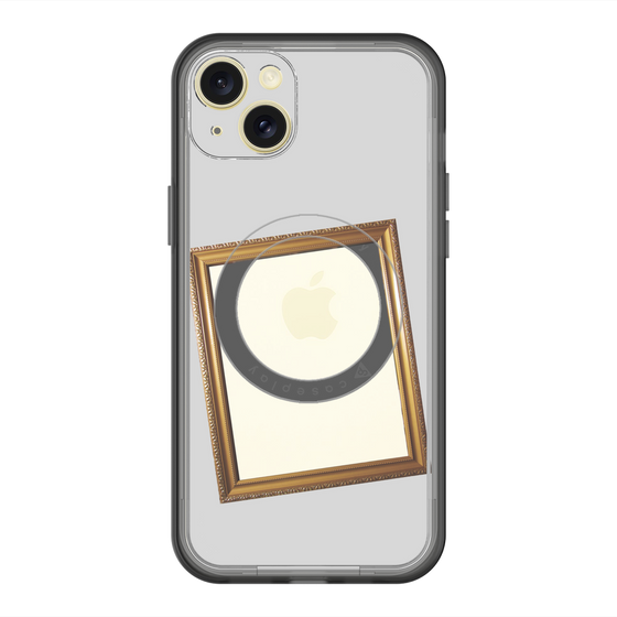 スリムプロテクションプレミアムケース with MagSafe［ Photo Frame - Light Gray ］