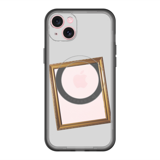 スリムプロテクションプレミアムケース with MagSafe［ Photo Frame - Light Gray ］