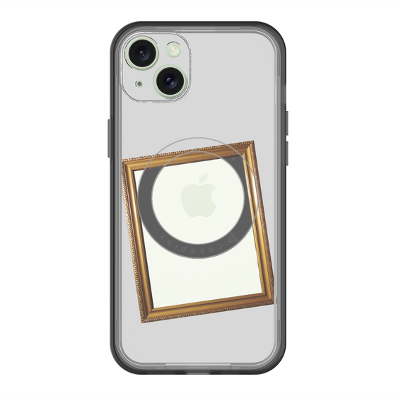 スリムプロテクションプレミアムケース with MagSafe［ Photo Frame - Light Gray ］