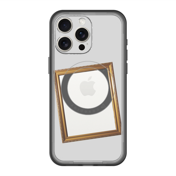スリムプロテクションプレミアムケース with MagSafe［ Photo Frame - Light Gray ］