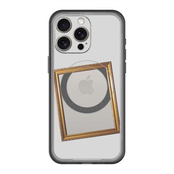 スリムプロテクションプレミアムケース with MagSafe［ Photo Frame - Light Gray ］