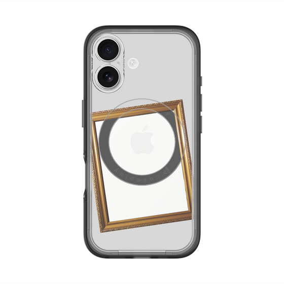 スリムプロテクションプレミアムケース with MagSafe［ Photo Frame - Light Gray ］