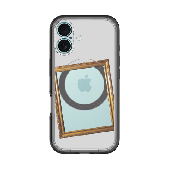 スリムプロテクションプレミアムケース with MagSafe［ Photo Frame - Light Gray ］