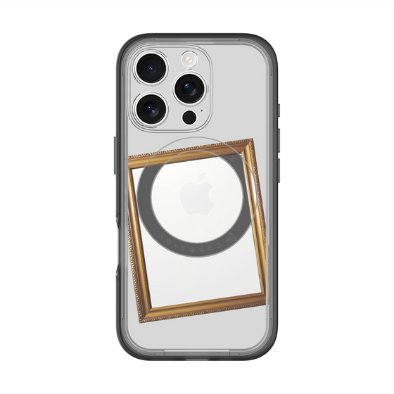 スリムプロテクションプレミアムケース with MagSafe［ Photo Frame - Light Gray ］
