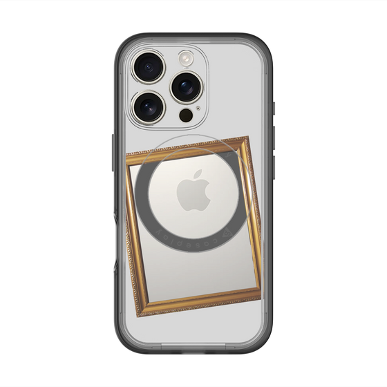 スリムプロテクションプレミアムケース with MagSafe［ Photo Frame - Light Gray ］