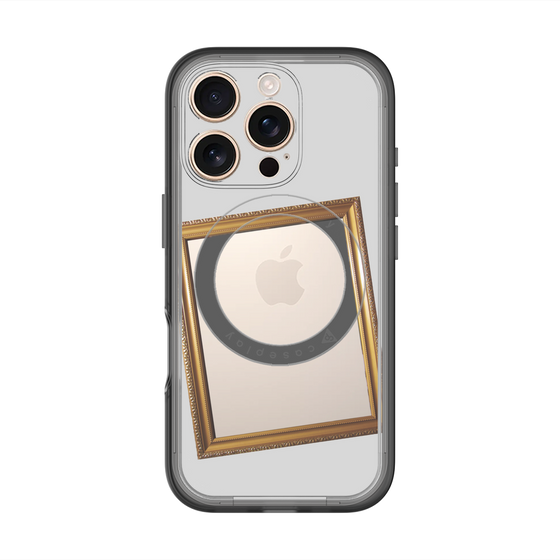 スリムプロテクションプレミアムケース with MagSafe［ Photo Frame - Light Gray ］