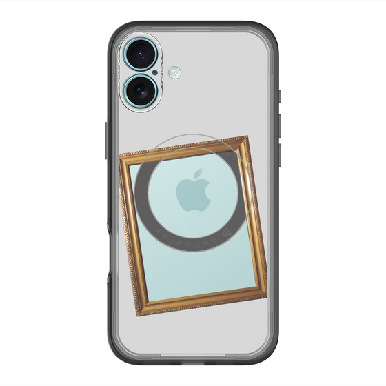 スリムプロテクションプレミアムケース with MagSafe［ Photo Frame - Light Gray ］