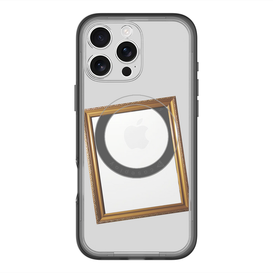 スリムプロテクションプレミアムケース with MagSafe［ Photo Frame - Light Gray ］