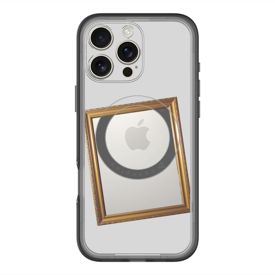 スリムプロテクションプレミアムケース with MagSafe［ Photo Frame - Light Gray ］