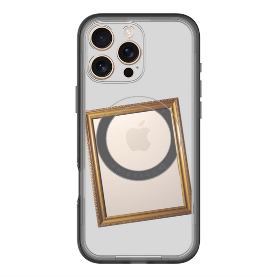スリムプロテクションプレミアムケース with MagSafe［ Photo Frame - Light Gray ］