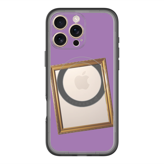 スリムプロテクションプレミアムケース with MagSafe［ Photo Frame - Purple ］