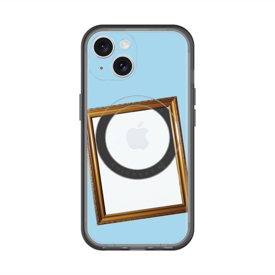 スリムプロテクションプレミアムケース with MagSafe［ Photo Frame - Light Blue ］