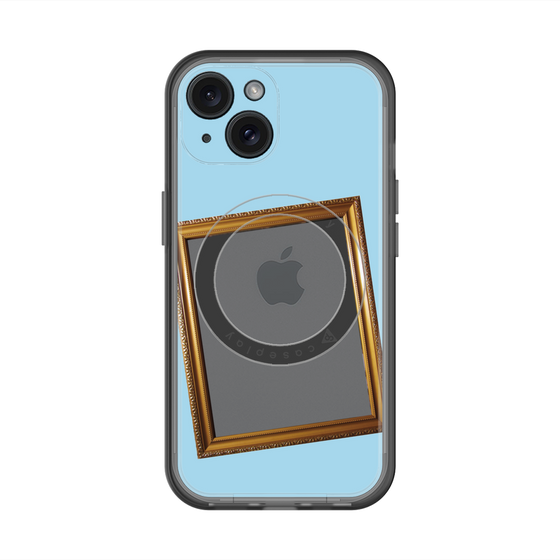 スリムプロテクションプレミアムケース with MagSafe［ Photo Frame - Light Blue ］