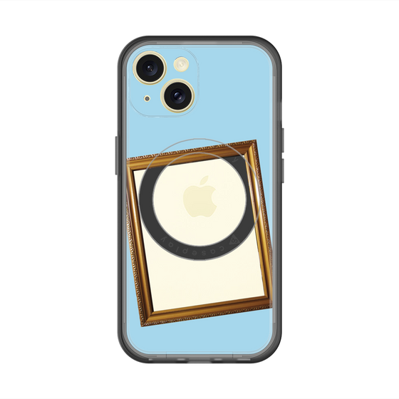 スリムプロテクションプレミアムケース with MagSafe［ Photo Frame - Light Blue ］