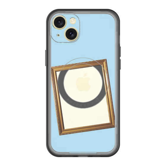 スリムプロテクションプレミアムケース with MagSafe［ Photo Frame - Light Blue ］
