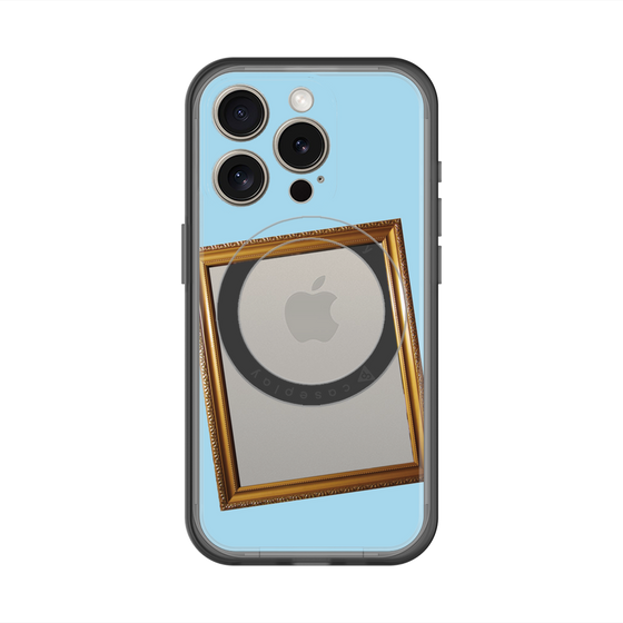 スリムプロテクションプレミアムケース with MagSafe［ Photo Frame - Light Blue ］