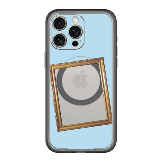 スリムプロテクションプレミアムケース with MagSafe［ Photo Frame - Light Blue ］
