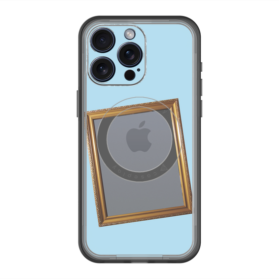 スリムプロテクションプレミアムケース with MagSafe［ Photo Frame - Light Blue ］