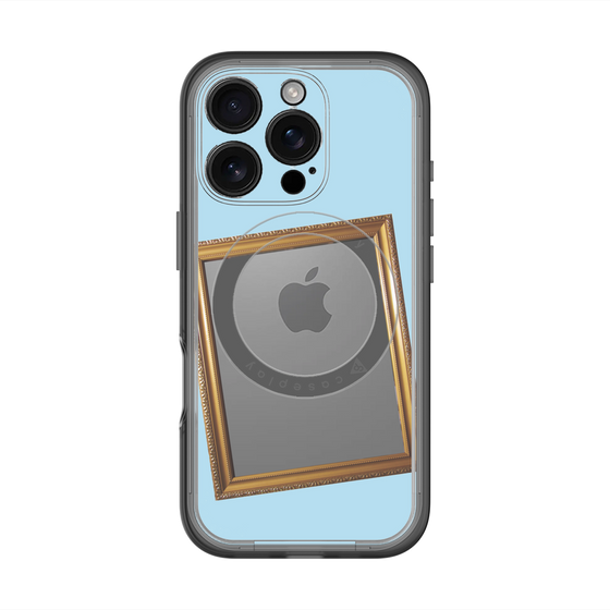 スリムプロテクションプレミアムケース with MagSafe［ Photo Frame - Light Blue ］