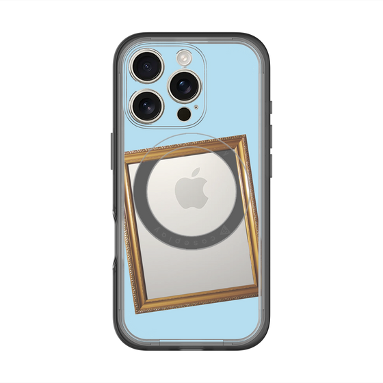 スリムプロテクションプレミアムケース with MagSafe［ Photo Frame - Light Blue ］