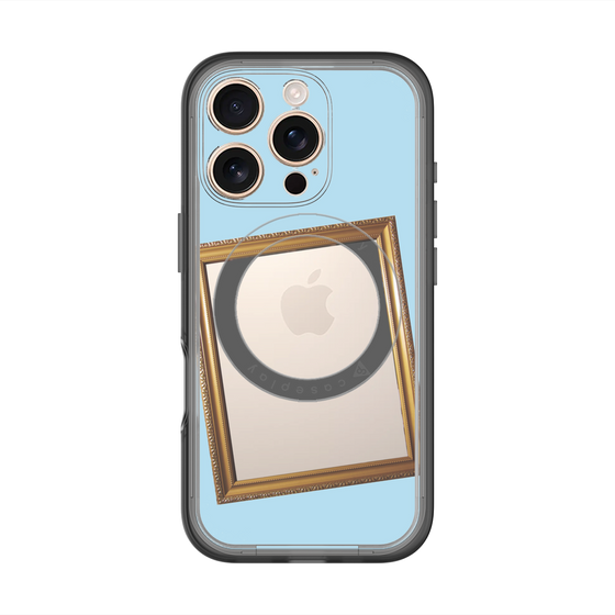 スリムプロテクションプレミアムケース with MagSafe［ Photo Frame - Light Blue ］