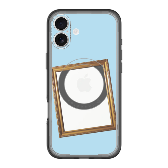 スリムプロテクションプレミアムケース with MagSafe［ Photo Frame - Light Blue ］