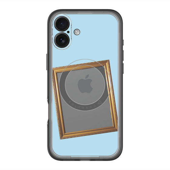 スリムプロテクションプレミアムケース with MagSafe［ Photo Frame - Light Blue ］