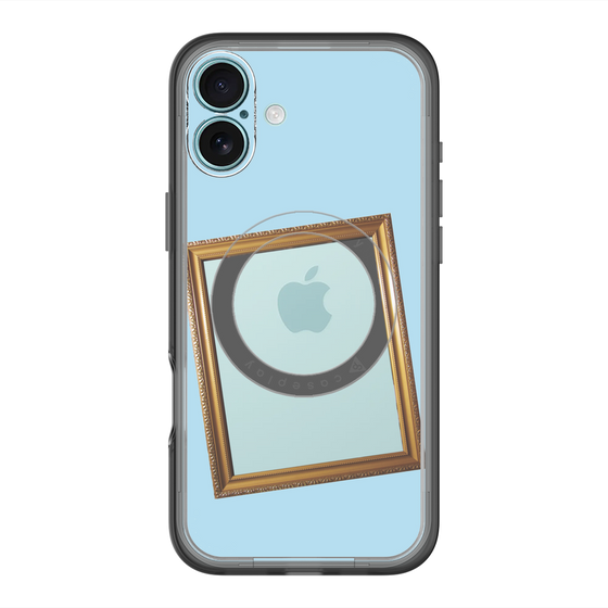 スリムプロテクションプレミアムケース with MagSafe［ Photo Frame - Light Blue ］
