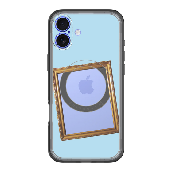 スリムプロテクションプレミアムケース with MagSafe［ Photo Frame - Light Blue ］