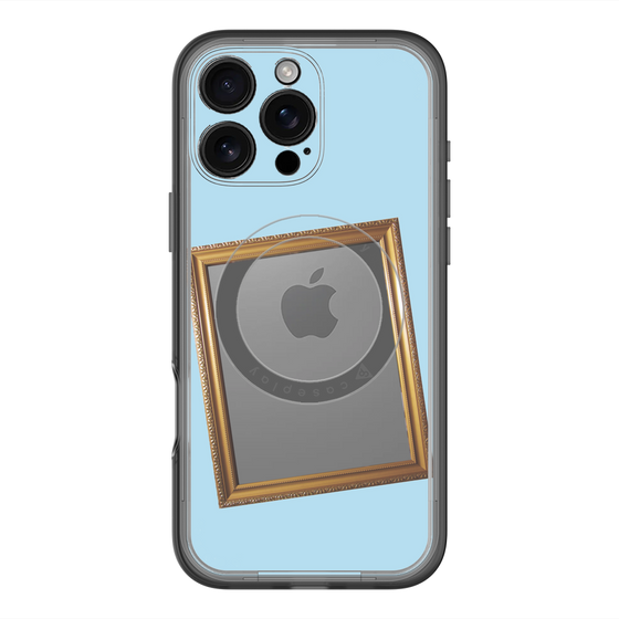 スリムプロテクションプレミアムケース with MagSafe［ Photo Frame - Light Blue ］