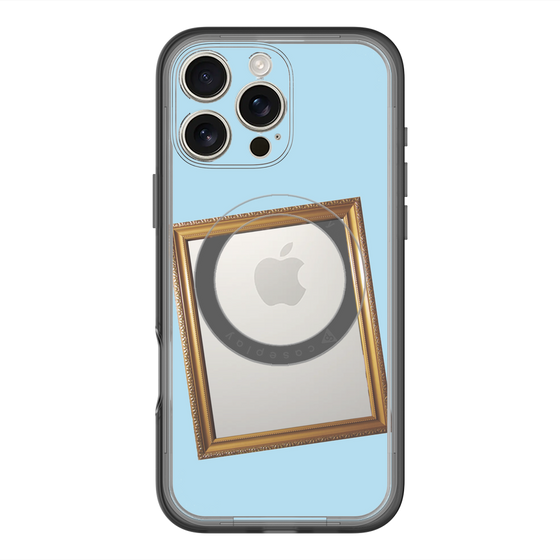 スリムプロテクションプレミアムケース with MagSafe［ Photo Frame - Light Blue ］