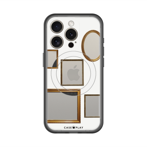 スリムプロテクションプレミアムケース with MagSafe［ Photo Frames - White ］
