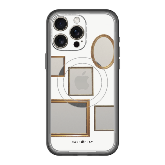 スリムプロテクションプレミアムケース with MagSafe［ Photo Frames - White ］