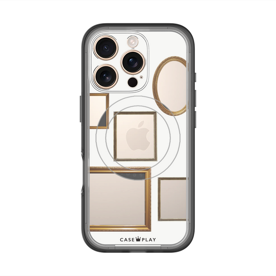スリムプロテクションプレミアムケース with MagSafe［ Photo Frames - White ］