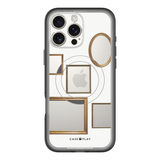 スリムプロテクションプレミアムケース with MagSafe［ Photo Frames - White ］