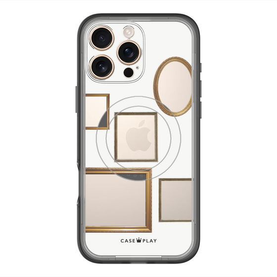 スリムプロテクションプレミアムケース with MagSafe［ Photo Frames - White ］