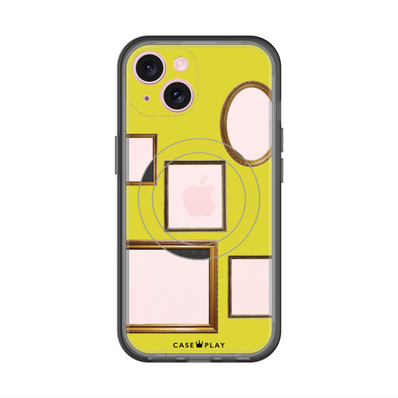 スリムプロテクションプレミアムケース with MagSafe［ Photo Frames - Yellow ］